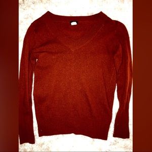 Dark orange J-Crew sweater